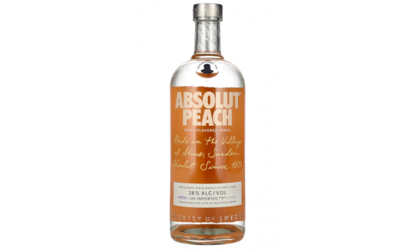 Absolut Peach Flavored Vodka 38% Vol. 1l