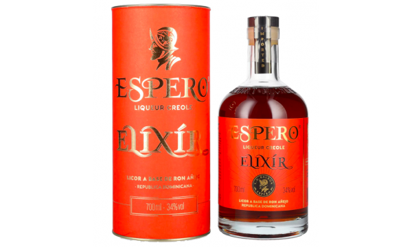 Ron Espero ELIXÍR Liqueur Creole 34% Vol. 0,7l dovanų dėžutėje