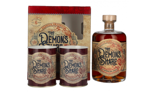The Demon's Share 6 Years Old Spirit Drink 40% Vol. 0,7l dovanų dėžutėje su 2 skardinėmis