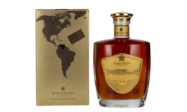 Rum Nation Venezuela XO 25th Anniversary Edition 43% Vol. 0,7l dovanų dėžutėje