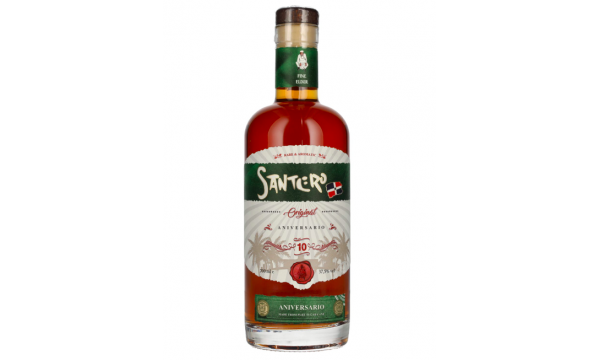 SANTERO 10 Years Old Anniversario Rum 37,5% Vol. 0,7l