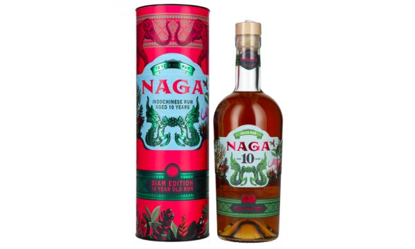 Naga 10 Years Old Indochinese Rum SIAM EDITION 40% Vol. 0,7l dovanų dėžutėje