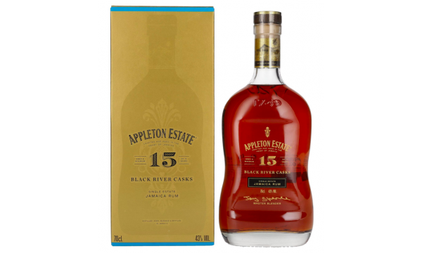 Appleton Estate 15 Years Old BLACK RIVER CASKS Jamaica Rum 43% Vol. 0,7l dovanų dėžutėje