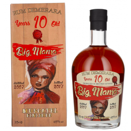 Big Mama 10 Years Old Rum Demerara Muscatel Finished 40% Vol. 0,7l dovanų dėžutėje