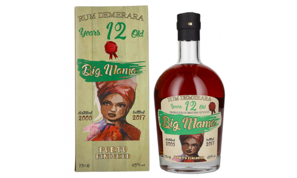 Big Mama 12 Years Old Rum Demerara Porto Finished 40% Vol. 0,7l dovanų dėžutėje