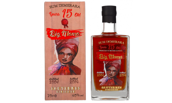 Big Mama 15 Years Old Rum Demerara Sauternes Finished 2004 40% Vol. 0,7l dovanų dėžutėje
