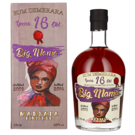 Big Mama 16 Years Old Rum Demerara Marsala Finished 40% Vol. 0,7l dovanų dėžutėje