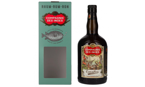 Compagnie des Indes Caraibes Rum 40% Vol. 0,7l dovanų dėžutėje