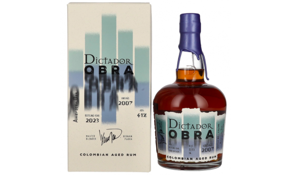 Dictador OBRA VINTAGE 16 Years Old AMERICAN OAK CASK Rum 2007 41% Vol. 0,7l dovanų dėžutėje