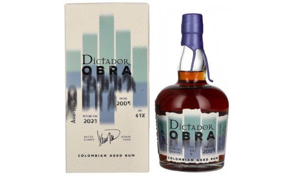 Dictador OBRA VINTAGE 18 Years Old AMERICAN OAK CASK Rum 2005 41% Vol. 0,7l dovanų dėžutėje