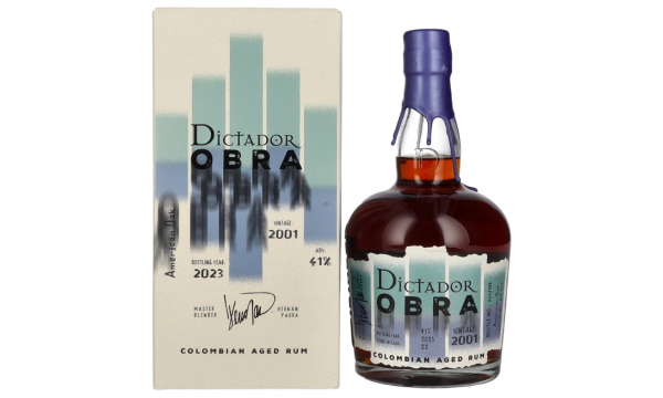 Dictador OBRA VINTAGE 22 Years Old AMERICAN OAK CASK Rum 2001 41% Vol. 0,7l dovanų dėžutėje