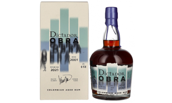 Dictador OBRA VINTAGE 22 Years Old SHERRY CASK Rum 2001 41% Vol. 0,7l dovanų dėžutėje