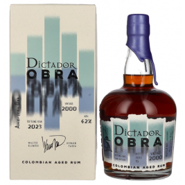 Dictador OBRA VINTAGE 23 Years Old AMERICAN OAK CASK Rum 2000 42% Vol. 0,7l dovanų dėžutėje
