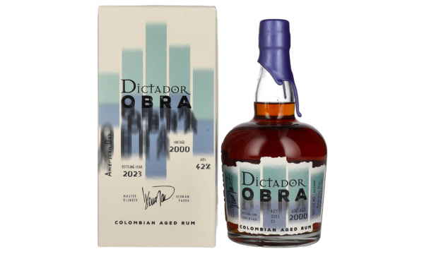 Dictador OBRA VINTAGE 23 Years Old AMERICAN OAK CASK Rum 2000 42% Vol. 0,7l dovanų dėžutėje