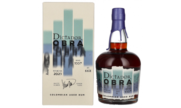 Dictador OBRA VINTAGE 26 Years Old AMERICAN OAK CASK Rum 1997 44% Vol. 0,7l dovanų dėžutėje