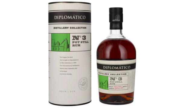 Diplomático Distillery Collection N° 3 POT STILL Rum 47% Vol. 0,7l dovanų dėžutėje