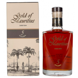 Gold of Mauritius 5 Solera Dark Rum 40% Vol. 0,7l dovanų dėžutėje
