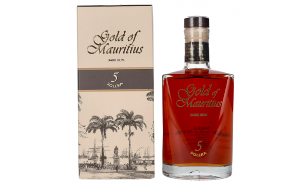 Gold of Mauritius 5 Solera Dark Rum 40% Vol. 0,7l dovanų dėžutėje