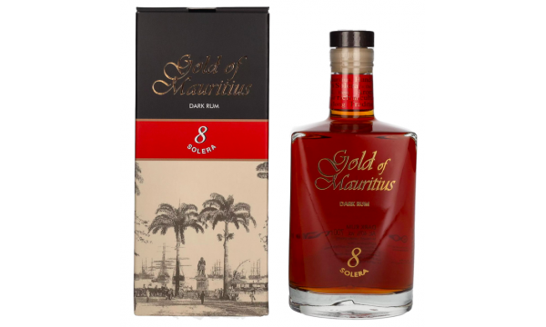 Gold of Mauritius 8 Solera Dark Rum 40% Vol. 0,7l dovanų dėžutėje