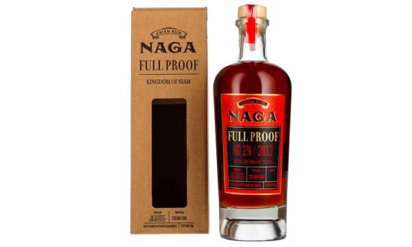 Naga Full Proof Asian Rum KINGDOM OF SIAM 2012 60,1% Vol. 0,7l dovanų dėžutėje