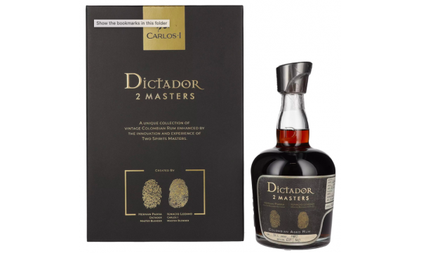 Dictador 2 MASTERS 41 Years Old Carlos I Colombian Aged Rum 1980 44% Vol. 0,7l dovanų dėžutėje