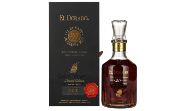 El Dorado 25 Years Old GRAND SPECIAL RESERVE Rum 1997 43% Vol. 0,7l dovanų dėžutėje