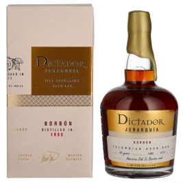 Dictador JERARQUÍA 40 Years Old BORBÓN Rum 1980 41% Vol. 0,7l dovanų dėžutėje