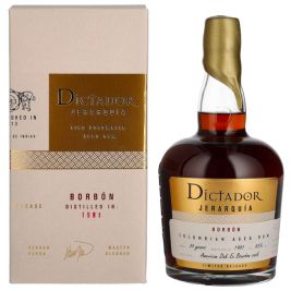 Dictador JERARQUÍA 39 Years Old BORBÓN Rum 1981 43% Vol. 0,7l dovanų dėžutėje