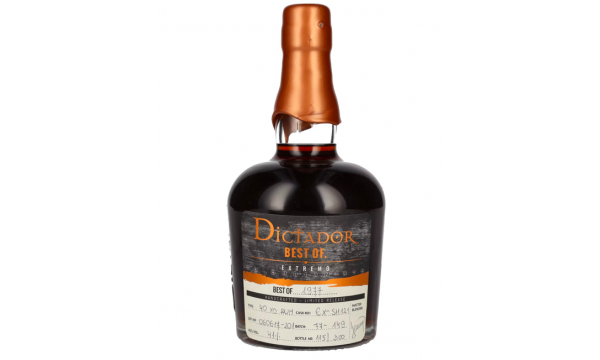 Dictador BEST OF 1977 EXTREMO Colombian Rum 40YO/060617EX-SH121 41% Vol. 0,7l