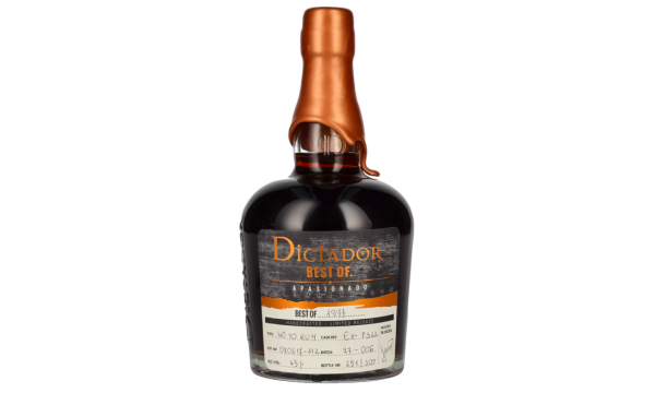 Dictador BEST OF 1977 APASIONADO Colombian Rum 40YO/070617/EX-P322 43% Vol. 0,7l