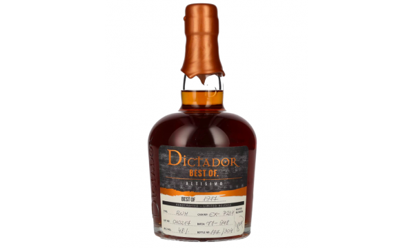 Dictador BEST OF 1977 ALTISIMO Colombian Rum 40YO/010217/EX-P234 48% Vol. 0,7l