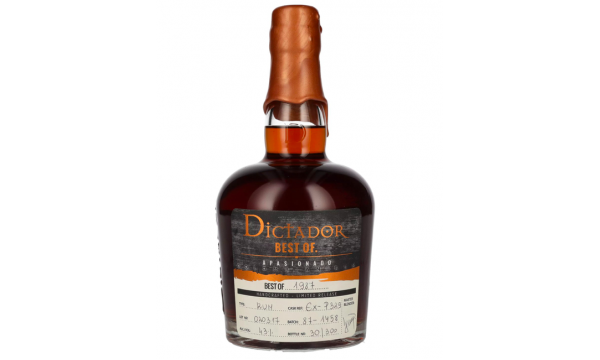 Dictador BEST OF 1987 APASIONADO Colombian Rum 30YO/020317/EX-P329 43% Vol. 0,7l