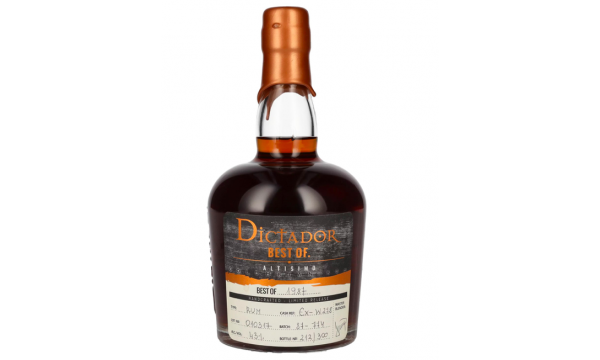 Dictador BEST OF 1987 ALTISIMO Colombian Rum 30YO/010317/EX-W278 43% Vol. 0,7l