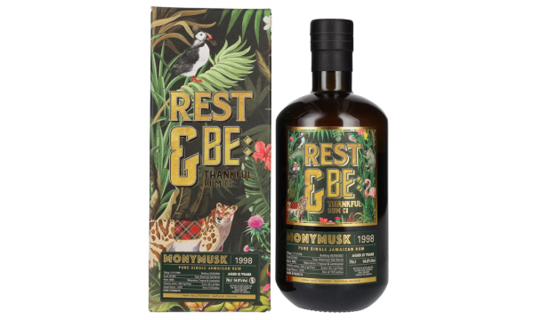 Rest & Be Thankful MONYMUSK 23 Years Old Pure Single Jamaican Rum 1998 54,8% Vol. 0,7l dovanų dėžutėje