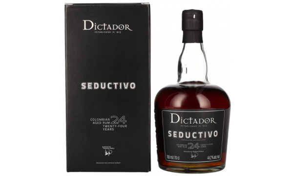 Dictador SEDUCTIVO 24 Years Old Colombian Aged Rum Limited Edition 44,2% Vol. 0,7l dovanų dėžutėje