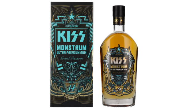 Kiss Monstrum 14 Years Old Ultra Premium Rum 43% Vol. 0,7l dovanų dėžutėje