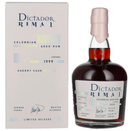 Dictador RIMA 1 23 Years Old SHERRY Cask Vintage 1999 45% Vol. 0,7l dovanų dėžutėje