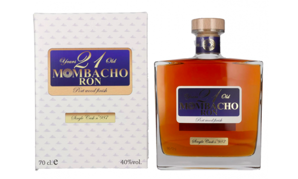 Mombacho Ron 21 Years Old Port Wood Finish 40% Vol. 0,7l dovanų dėžutėje