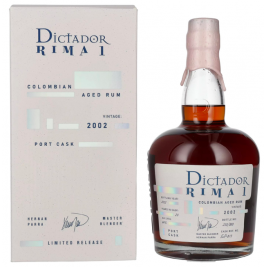 Dictador RIMA 1 20 Years Old PORT CASK Vintage 2002 44% Vol. 0,7l dovanų dėžutėje