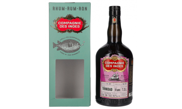 Compagnie des Indes Trinidad T.D.L Rum Single Cask Strength 11 Years Old 2011 59,7% Vol. 0,7l dovanų dėžutėje