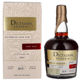 Dictador EPISODIO I 20 Years Old PORT CASK Rum 2001 44% Vol. 0,7l dovanų dėžutėje