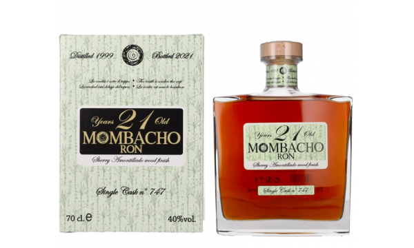 Mombacho Ron 21 Years Old Sherry Amontillado Wood Finish 40% Vol. 0,7l dovanų dėžutėje