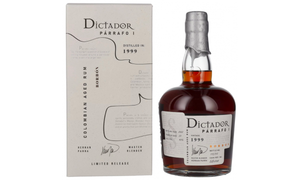 Dictador PÁRRAFO I 23 Years Old BORBÓN Vintage 1999 43% Vol. 0,7l dovanų dėžutėje