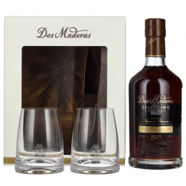 Dos Maderas Selección Superior Reserve Triple Aged Rum 42% Vol. 0,7l dovanų dėžutėje su dviem taurėmis