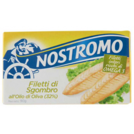 Skumbrės filė alyvuogių aliejuje Nostromo 90g