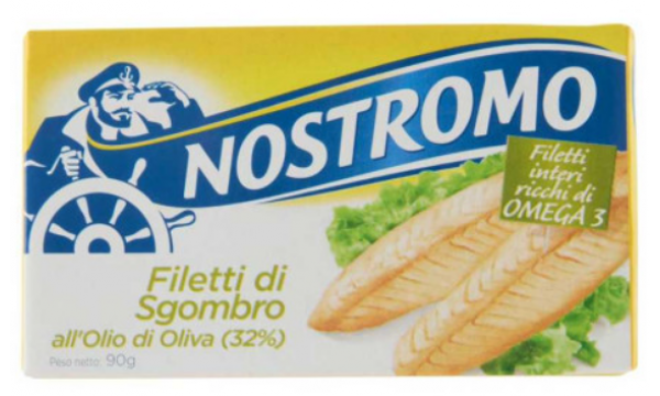 Skumbrės filė alyvuogių aliejuje Nostromo 90g