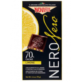Juodasis šokoladas su citrina ir imbieru Novi Tavoletta Nero 75g