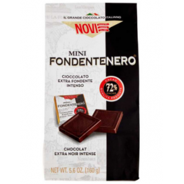 Juodasis šokoladas 72% kakavos Novi Mini Fondente Nero 160g