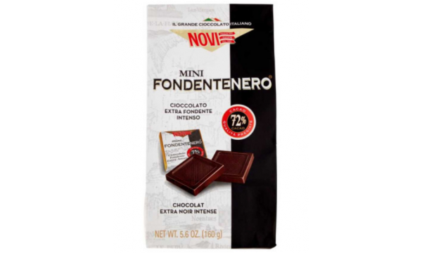 Juodasis šokoladas 72% kakavos Novi Mini Fondente Nero 160g
