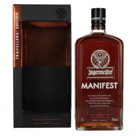 Jägermeister MANIFEST TRAVELLERS' EDITION Kräuterlikör 38% Vol. 1l dovanų dežutėje